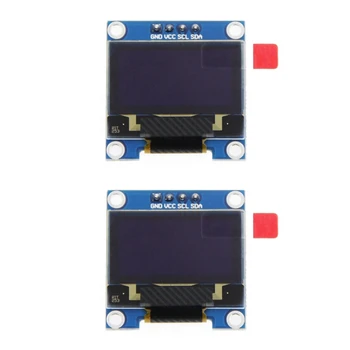 2X0,96 Дюймовый IIC I2C последовательный GND 128X64 OLED LCD Светодиодный дисплейный модуль SSD1306 Для Arduino Kit Белый Дисплей