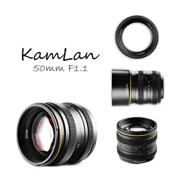 Kamlan 50 мм F1.1 APS-C Объектив с ручной Фокусировкой С Большой Диафрагмой Для Canon EOS-M NEX Fuji X M4/3 Крепление камеры Для Беззеркального объектива камеры