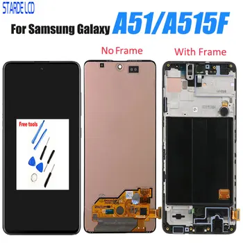 6,5 ‘ЖК-дисплей Для Samsung Galaxy A51 LCD A515 A515F A515F/DS A515FD Сенсорный экран с Рамкой Дигитайзер в Сборе