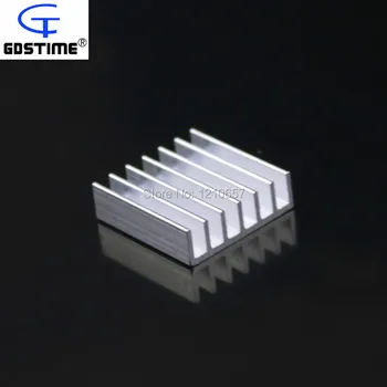 20 шт. лот серебряный микросхема памяти 20x20x6 мм, алюминиевые радиаторы с лентой 3 м