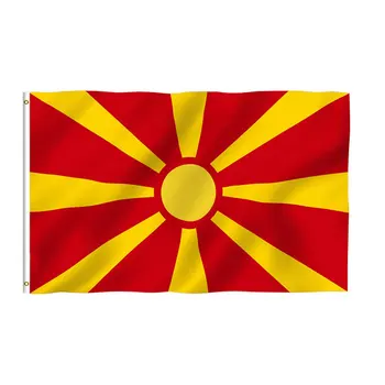 ZXZ Бесплатная доставка флаг Македонии 90*150 см Висит Македония Македонский национальный флаг внутреннее наружное украшение