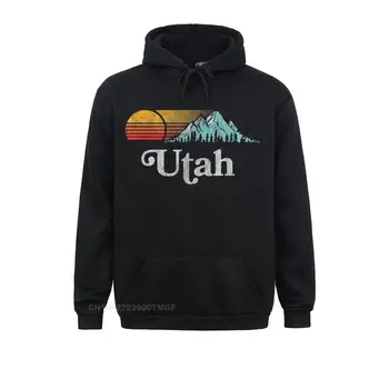 Брендовые молодежные толстовки Utah Vintage Mountain Sunset восьмидесятых, футболка с ретро-рисунком, Обычные толстовки, спортивная одежда с длинным рукавом