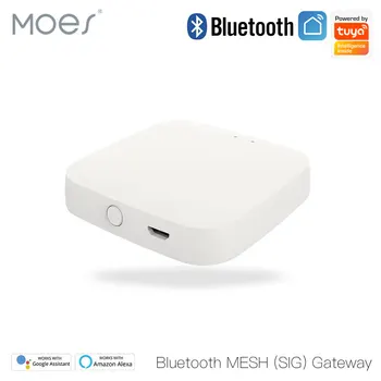 Moes Tuya Bluetooth Gateway Hub Smart SIG Mesh WiFi Приложение Smart Life Дистанционное управление Работа с Alexa Google Home