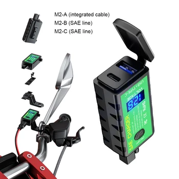USB зарядное устройство для мотоцикла с двумя портами, адаптер для зарядки ноутбука для верховой езды