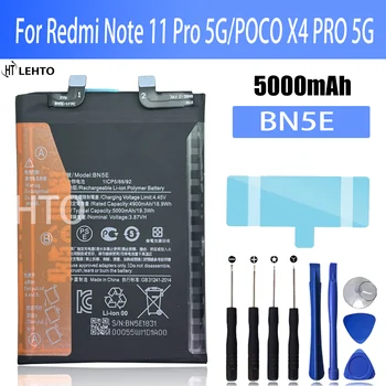 100% Новый Оригинальный Аккумулятор BN5E Для Redmi Note 11 Pro 5G/POCO X4 PRO 5G Замена Телефона Bateria