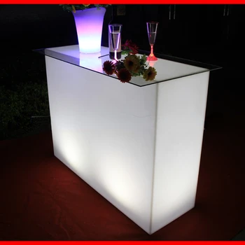 Счетчик светодиодных ламп Простая Пластиковая Барная мебель для Отдыха Прямоугольный стол для дома Высокий Барный стол