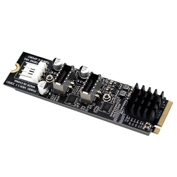 NGFF.Плата расширения для передачи данных с 2-портовым адаптером NVME PCIe на 2 порта USB 3.0 Type-E Type-C для настольных ПК PCI-Express