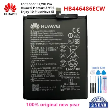 Hua Wei 100% Оригинальный аккумулятор HB446486ECW 4000 мАч Для Huawei P smart Z/honor 9X/honor 9X Pro/Nova5i/Enjoy 10 Plus Батареи + Инструменты