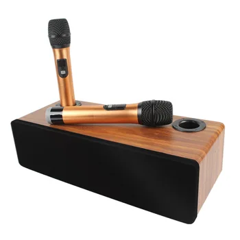 Двойной беспроводной микрофон Аудио Профессиональный караоке-динамик для вечеринки, микрофон для домашнего пения