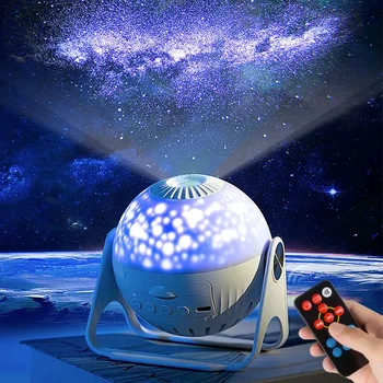 Проектор ночных огней со звездами, регулируемый на 360 °, Проектор Галактики, Планетарий, проектор ночного неба, проектор для детской спальни, домашний кинотеатр