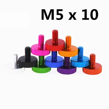 5шт M5x10 Мм Цветные Анодированные алюминиевые Винты Ручной Затяжки 16x5 мм Сетчатый винт с накатанной головкой Ручной Регулировочный Болт