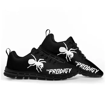 Популярная спортивная обувь рок-группы The Prodigy, Мужская, женская, для подростков, Детские кроссовки, Повседневная высококачественная парная обувь на заказ, черный