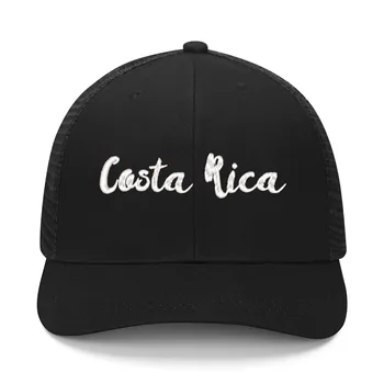 Шляпа с вышивкой Флага Коста-Рики, Мужская Женская Спортивная Бейсболка, Дышащая Сетка, Летний Солнцезащитный Козырек, Головные Уборы, Кепки на заказ, Логотип