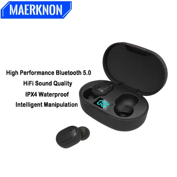 Беспроводные наушники E6S TWS Fone Bluetooth Наушники Со светодиодным Дисплеем, Водонепроницаемые Наушники с Шумоподавлением Bluetooth5.0 С Микрофоном, Спортивные Наушники