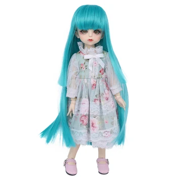 Aidolla 1/6 BJD Кукольный парик с длинной прямой челкой принцессы, аксессуары для кукол, аксессуары для кукол, подарок для девочек, синий