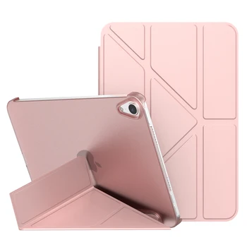 Чехол Для iPad Mini 6 2021 С Многостворчатой Подставкой Из Искусственной Кожи Smart Cover Для iPad Mini ПК 6-го поколения, Матовый Жесткий Чехол для планшета с задней панелью