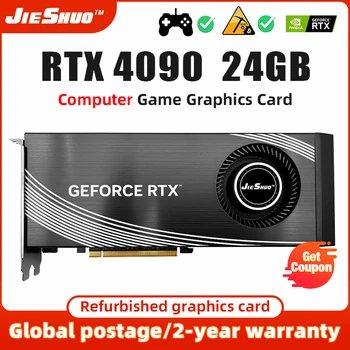Игровая видеокарта JIESHUO Nvidia RTX 4090 GDDR6X GPU 24GB 384Bit 6 + 6Pin GeForce RTX4090 24G Игровая видеокарта