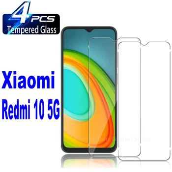 2/4 шт., закаленное стекло для Xiaomi Redmi 10 5G, защитная стеклянная пленка