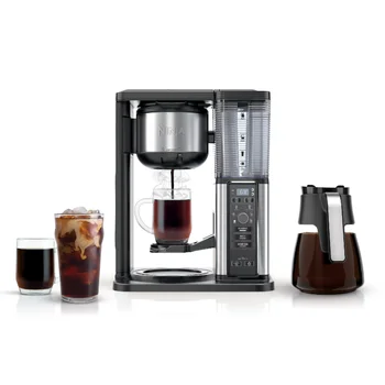Система для приготовления горячего кофе со льдом Ninja, разовой подачи или капельного приготовления, стеклянный графин на 10 чашек, CM300