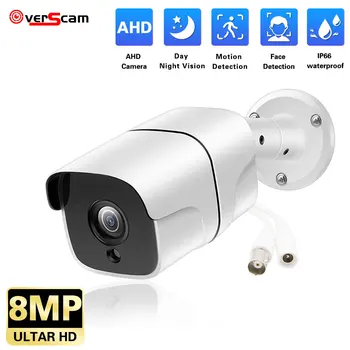 AHD Камера 4K Аналоговое Видеонаблюдение Инфракрасного Ночного Видения CCTV Security Home Indoor Outdoor Bullet 1080P 5MP 8MP Full Hd Камеры