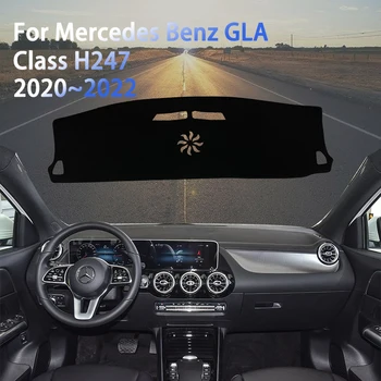 Чехол для приборной панели, коврик для приборной панели, изготовленный на заказ для Mercedes Benz GLA Class H247 2020 2021 2022, Молдинги для интерьера автомобиля, Наклейки, Аксессуары