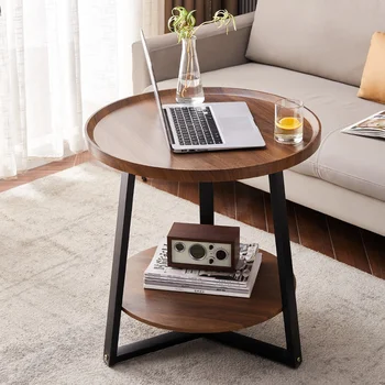 Роскошный Современный приставной столик для гостиной, Креативный Двухслойный диван, Высококачественные деревянные Журнальные столики, Мебель для дома