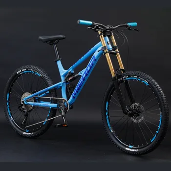 27,5-Дюймовый горный велосипед с полной подвеской, Гидравлический дисковый тормоз, 11-скоростная рама, мягкий хвост, DH, скоростной спуск, горный велосипед, Бесплатная доставка