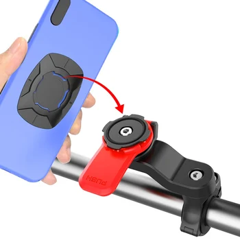 Простой Держатель для телефона для мотоцикла с регулируемой на 360 ° поддержкой, кронштейн для крепления руля для велосипеда, быстрое крепление/отсоединение, Универсальный