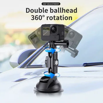 Автомобильный Держатель для экшн-камеры TELESIN с Возможностью Регулировки На 360 ° 1/4 Стандартного адаптера Для Экшн-камеры GoPro Insta360 Smart Phone