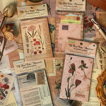30 Листов Ретро креативных цветочных растений, бумага для скрапбукинга, поделок, декоративных коллажей, журналирования