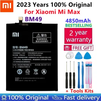 Xiao mi 100% Оригинальный аккумулятор BM49 4760 мАч для Xiaomi Mi Max BM49 Высококачественные сменные батареи для телефона