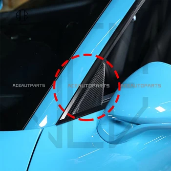 Настоящее Углеродное Волокно для Porsche 718 911 Внутренняя А Образная Стойка Треугольное Украшение Рамка Крышка Аксессуары 2012-2018