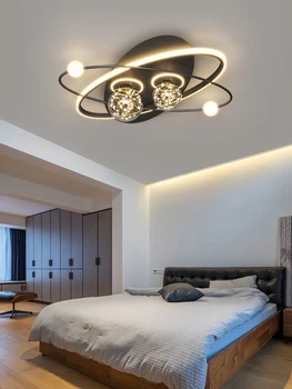 Потолочный светильник Nordic Salon Минималистичный современный светодиодный потолочный светильник для гостиной, спальни, холла, Стереоскопическое освещение с дистанционным управлением в виде звезды