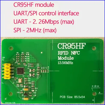 Модуль CR95HF RFID/NFC для чтения и записи SPI / UART