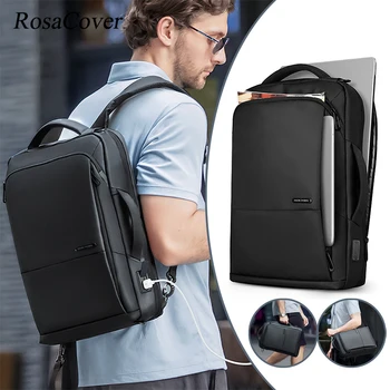 Деловой рюкзак большой емкости для мужчин, 15,6 дюймов, Многофункциональная водонепроницаемая сумка для ноутбука с USB-зарядкой, Mochilas