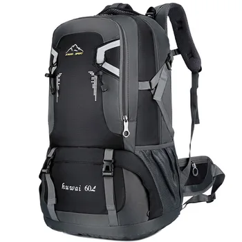 60Л мужской черный рюкзак для путешествий, спортивная сумка, рюкзак унисекс для альпинизма, пешего туризма, рюкзак для кемпинга, мужской