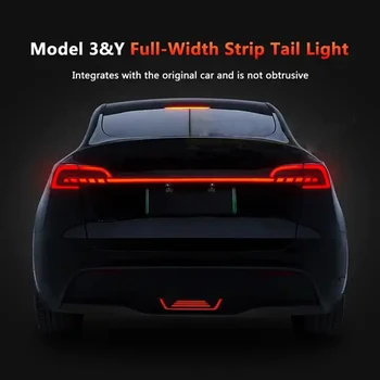 Для Tesla Model 3/Y Стоп-сигнал последовательного поворота, полоса заднего хода во всю ширину полосы, задний фонарь заднего хода