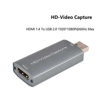 4K HDMI-совместимый с USB2.0 Захватчик 4K при частоте от 30 Гц До 1080P 60 Гц Карта захвата Видео Граббер для записи потокового видео в прямом эфире для PS4 XBOX