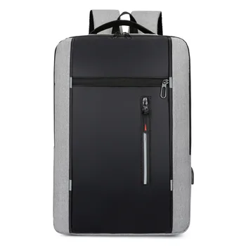 Водонепроницаемый Деловой рюкзак, Мужские школьные рюкзаки с USB-интерфейсом, 15,6-дюймовый Рюкзак для ноутбука, сумки большой емкости для мужчин, сумки для рюкзаков