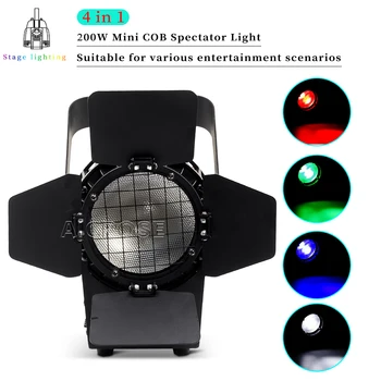 Мини-Прожектор мощностью 200 Вт RGBW 4 в 1 светодиодный Прожектор с управлением DMX DJ Диско-Проектор Освещение Сцены на Церковном рынке