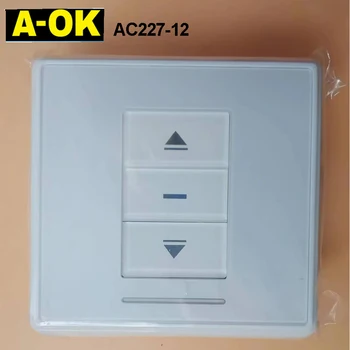 Настенный выключатель радиоприемника постоянного тока A-OK AC228-12 с внешним приемником RF433100-240VAC с выходом 24 В/12 В
