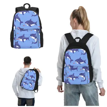 Sharks Наши рюкзаки отличаются непревзойденным удобством и современной эстетикой, Школьный рюкзак для подростков, легкая сумка для книг