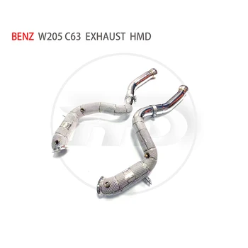 Водосточная труба выпускного коллектора HMD для Автомобильных Аксессуаров Benz W205 C63 AMG С Коллектором каталитического нейтрализатора Без трубы cat