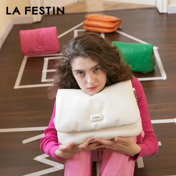 Сумка LA FESTIN 2022, новая высококачественная универсальная сумка-мессенджер sense на одно плечо, женская сумка-мессенджер с цепочкой для меньшинств, облачная сумка большой емкости