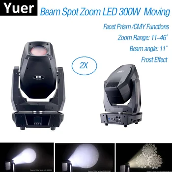 300W LED Lyre Moving Head Light Beam Spot Zoom Light С CMY Для Диско-Проектора Ночного Клуба Light Party Dj Equipments DMX Lights