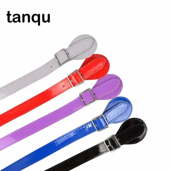 tanqu Короткая Длинная Лаковая Плоская ручка из искусственной кожи с регулируемой пряжкой на конце для сумки Obag Chic