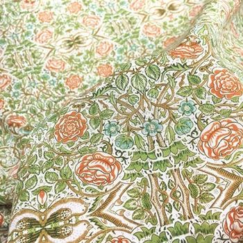 Высококачественная Льняная ткань Ramie с цифровым принтом, платье-халат из ротанга с рисунком Розы, Женская ткань, аксессуары для шитья в стиле пэчворк Своими руками, Материал