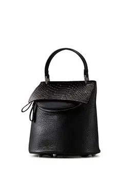 Модная и повседневная Портативная сумка-мешок из высококачественной кожи Большой емкости с узором 
