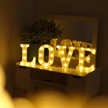 YOUZI 22 см 3D светодиодный светильник с любовным письмом, настенный подвесной светильник, ночник для декора свадебной вечеринки в помещении