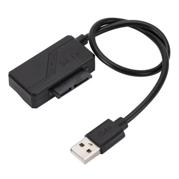 Кабель-адаптер SATA к USB 2.0 Для оптического привода Ноутбука, Линейный Кабель-адаптер 6 + 7P SATA к USB 2.0, Тонкий кабель-адаптер для передачи данных